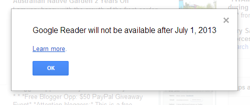 Google Reader will be retired July 1 2013